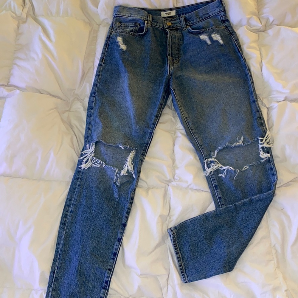 Forever 21 distressed jeans